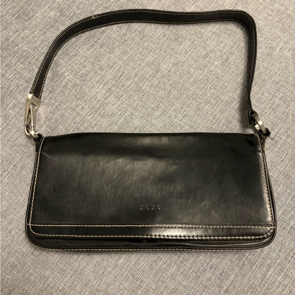 XOXO Black Shoulder Bag Baguette Purse Evening Prom